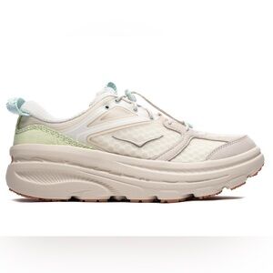 HOKA One Womens 7.5 Unisex U Bondi B3 Oat Milk Succulent Green Shoes